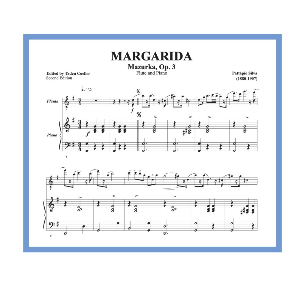 Silva, Pattápio: Margarida, for flute and piano