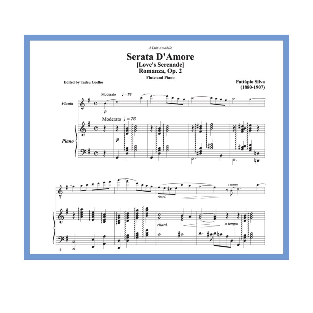 Silva, Pattápio: Serata D'Amore, for flute and piano