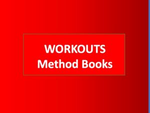 Workouts - Method Books